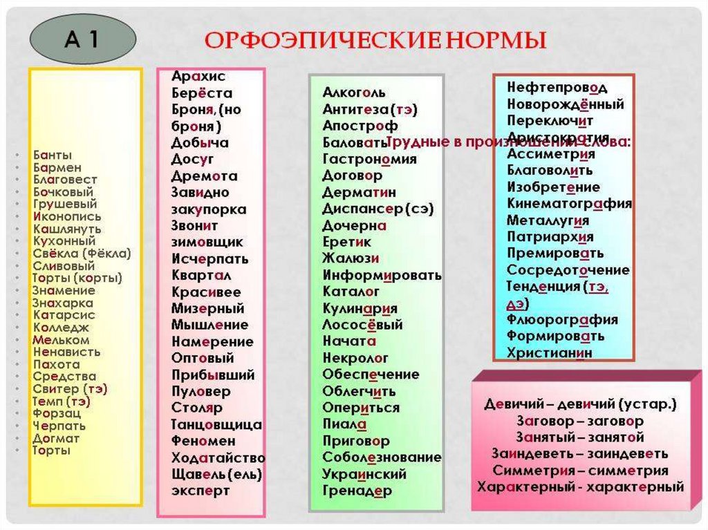 Проект орфоэпические нормы русского языка