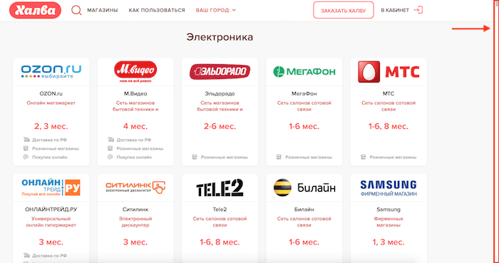 Карта халва ситилинк партнер