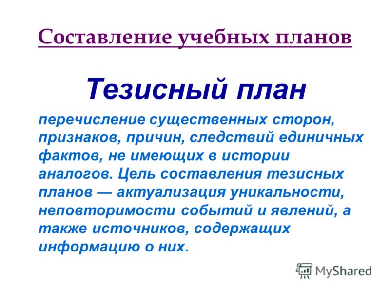 Тезисный план твардовского