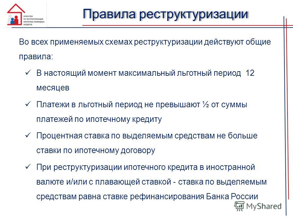 Реструктуризация займа что это Реструктуризация кредитов и займов