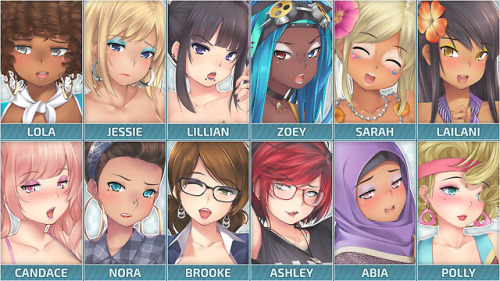 The cast of HuniePop 2. Predict your waifu.