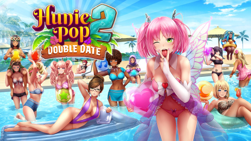 Official title art for HuniePop 2: Double Date!