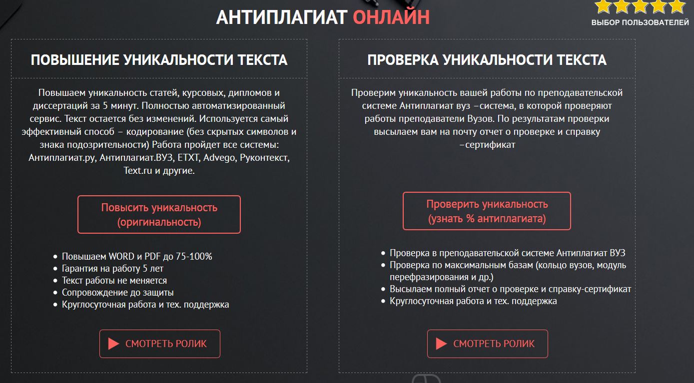 Повышение уникальности текста