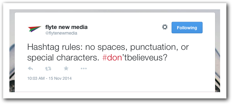 Hashtag Rules