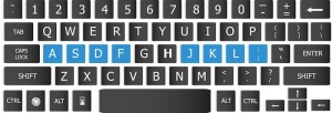 home row keyboard touch typing