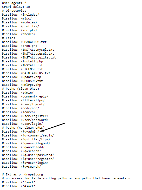 Как определить CMS с помощью файла robots.txt